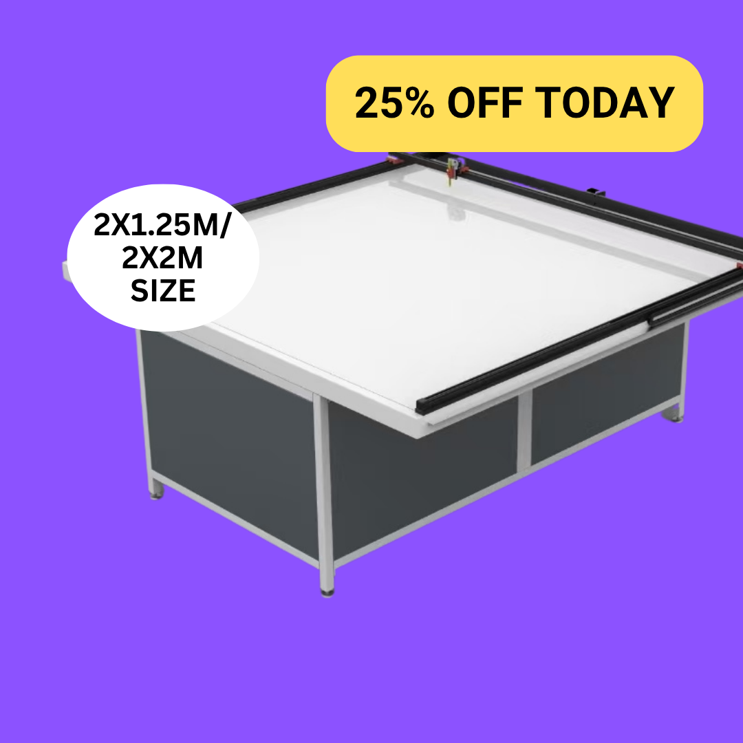 UUNA TEK 3.0 (2x1.25M / 2x2M) Preassembled Industrial Pen Plotter & Heavy-Duty Drafting Table for Architectural Blueprints, CAD Drafting and Packaging Diecut Prototyping (WiFi & SD Card)