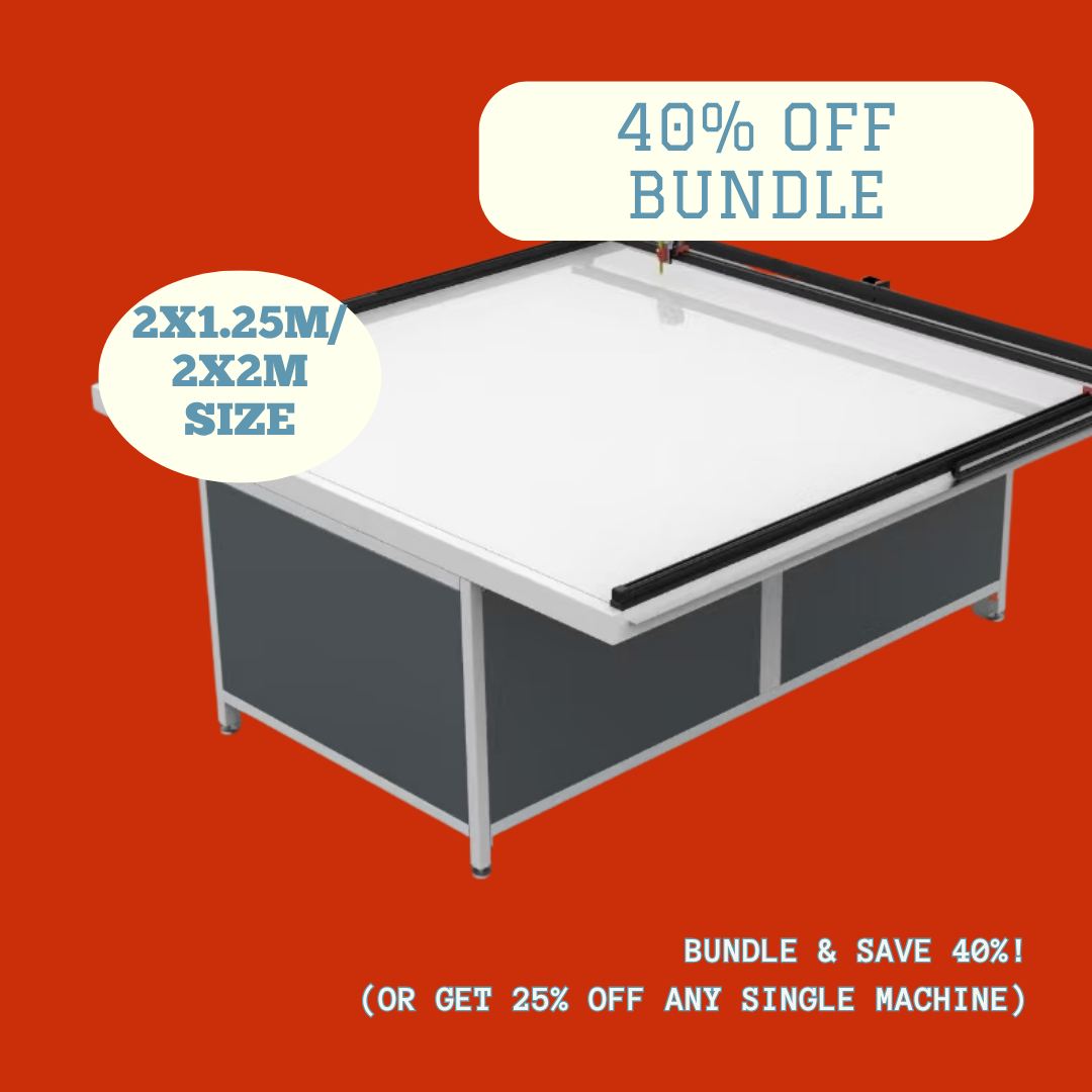UUNA TEK 3.0 (2x1.25M / 2x2M) Preassembled Industrial Pen Plotter & Heavy-Duty Drafting Table for Architectural Blueprints, CAD Drafting and Packaging Diecut Prototyping (WiFi & SD Card)