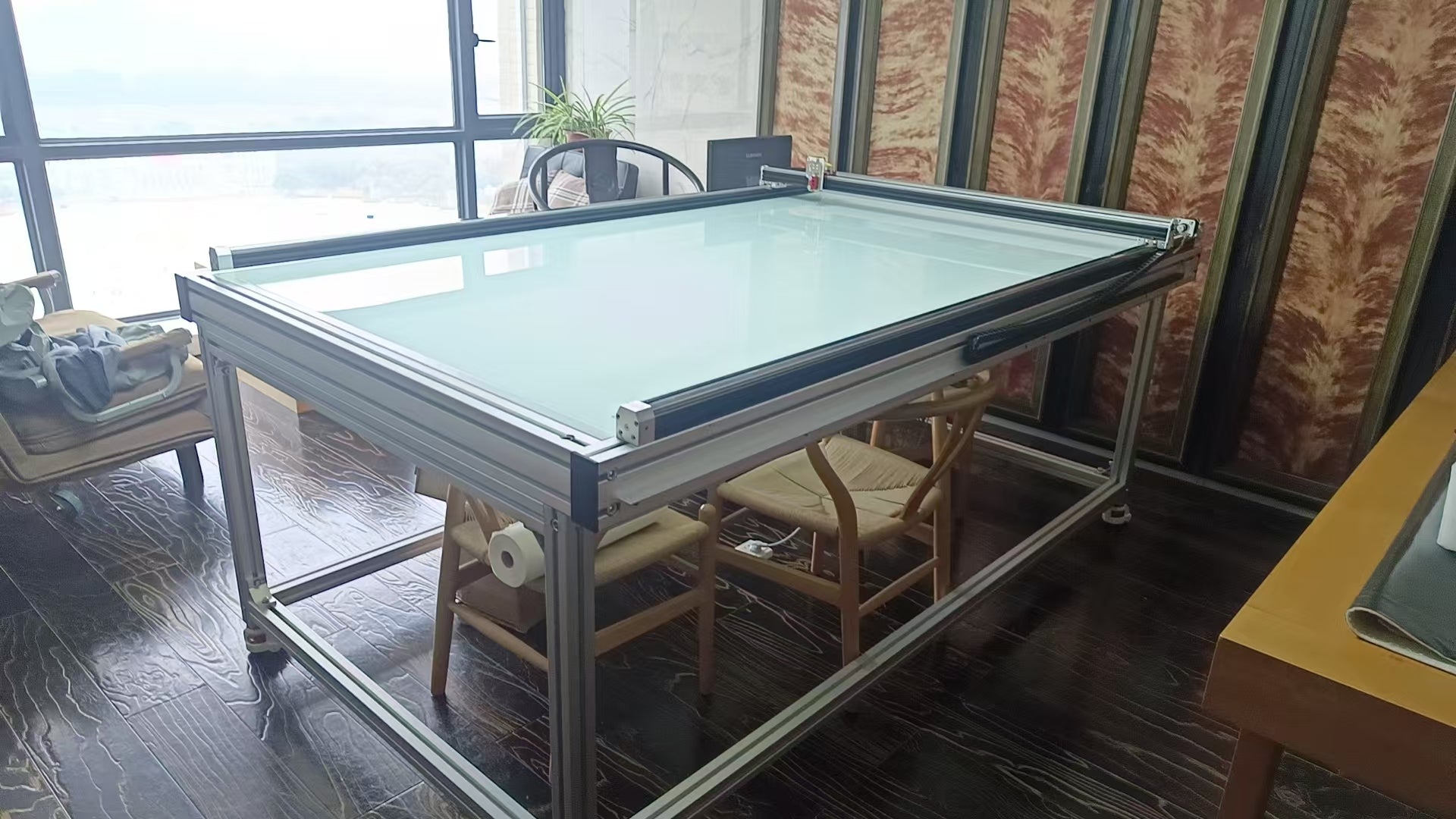 UUNA TEK 3.0 (2x1.25M / 2x2M) Preassembled Industrial Pen Plotter & Heavy-Duty Drafting Table for Architectural Blueprints, CAD Drafting and Packaging Diecut Prototyping (WiFi & SD Card)