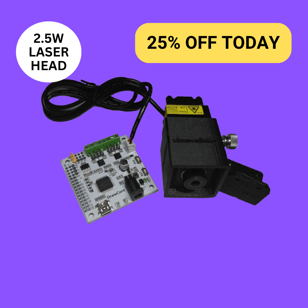 2.5W Laser Head for iDraw – Compact Laser Engraving Module for Pen Plotter