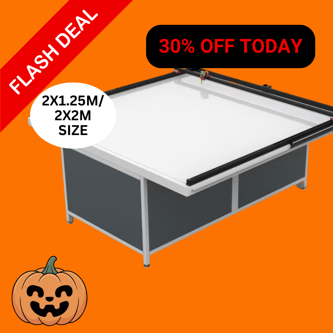 UUNA TEK 3.0 (2x1.25M / 2x2M) Preassembled Industrial Pen Plotter & Heavy-Duty Drafting Table for Architectural Blueprints, CAD Drafting and Packaging Diecut Prototyping (WiFi & SD Card)
