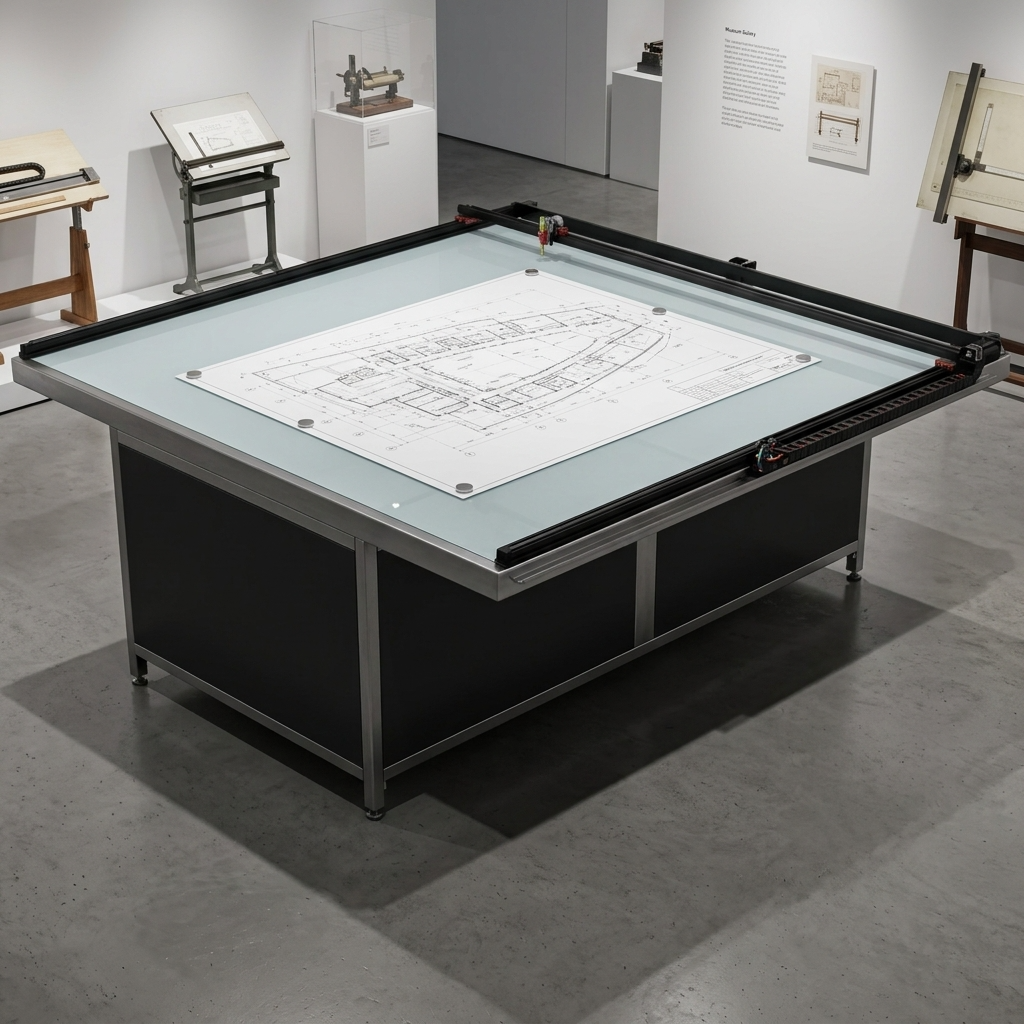 UUNA TEK 3.0 (2x1.25M / 2x2M) Preassembled Industrial Pen Plotter & Heavy-Duty Drafting Table for Architectural Blueprints, CAD Drafting and Packaging Diecut Prototyping (WiFi & SD Card)