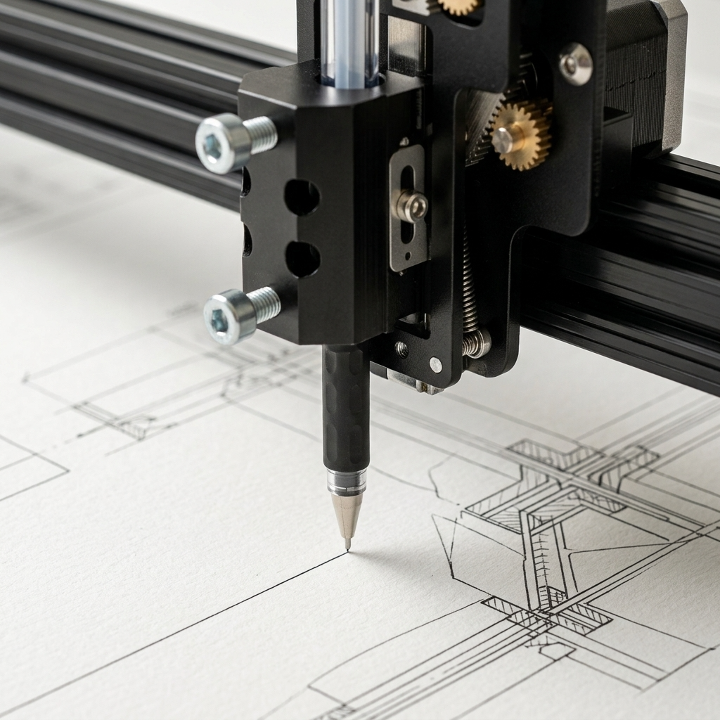 UUNA TEK 3.0 (2x1.25M / 2x2M) Preassembled Industrial Pen Plotter & Heavy-Duty Drafting Table for Architectural Blueprints, CAD Drafting and Packaging Diecut Prototyping (WiFi & SD Card)