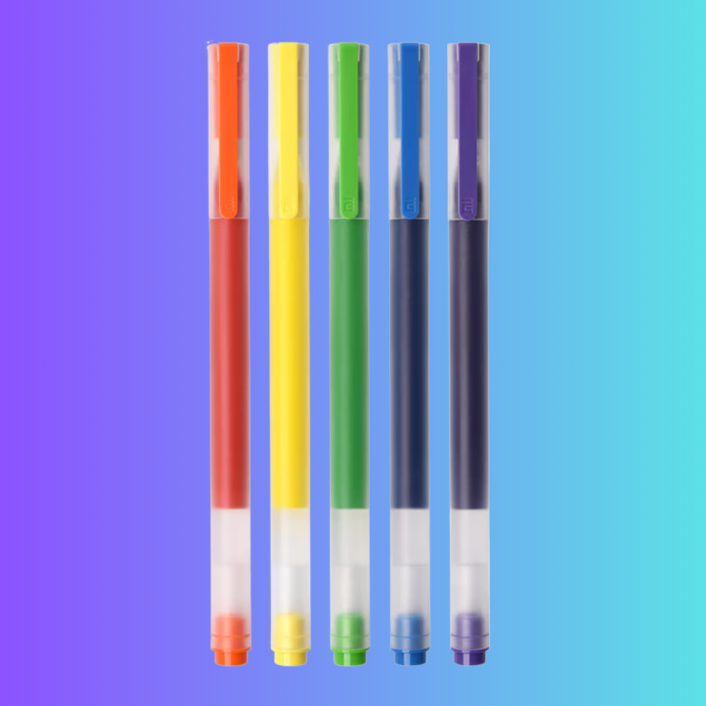 5 Color Quick-Dry 0.5mm Fountain Pens for iDraw Pen Plotter Drawing & Writing
